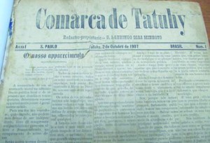 Jornal antigo Comarca de Tatuhy