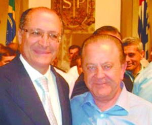 Alckmin e o ex-prefeito Gonzaga, presidente do PSDB de Tatuí.