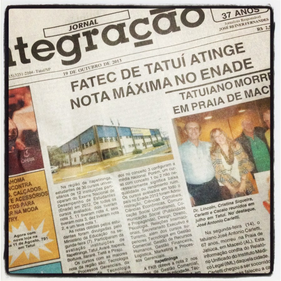 Capa - Jornal Integracao 19-10-2013