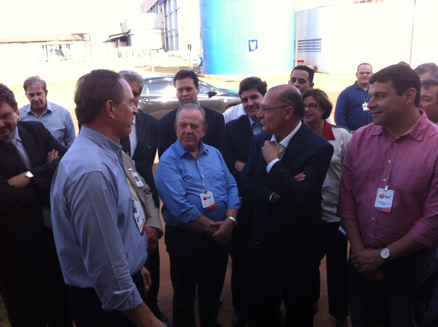 Furlan, Gonzaga e Alckmin e prefeito Manu.