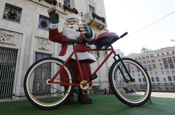 Papai Noel da Prefeitura de São Paulo. Foto: Cesar Ogata/SECOM.